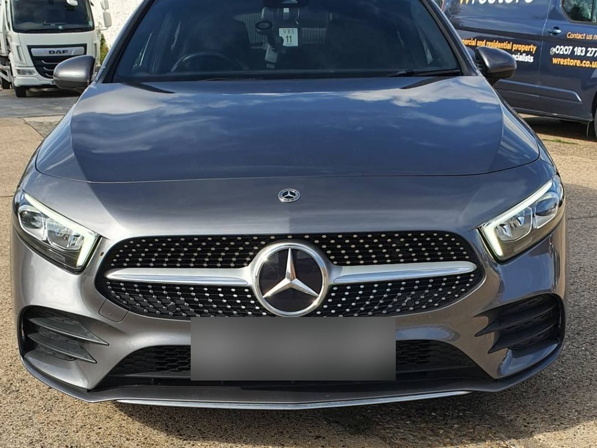 Mercedes-Benz A-Class AMG Line after front end accident repair and respray at VRS Bodyshop Grays