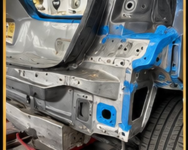 Panels removed and accident damage assessed on a vehicle at VRS Bodyshop